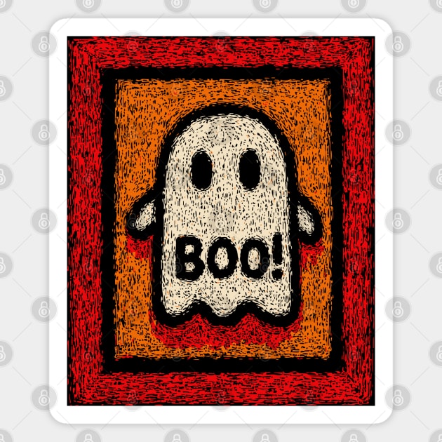 Friendly Ghost | The Cheerful Halloween Boo Magnet by TuncGK